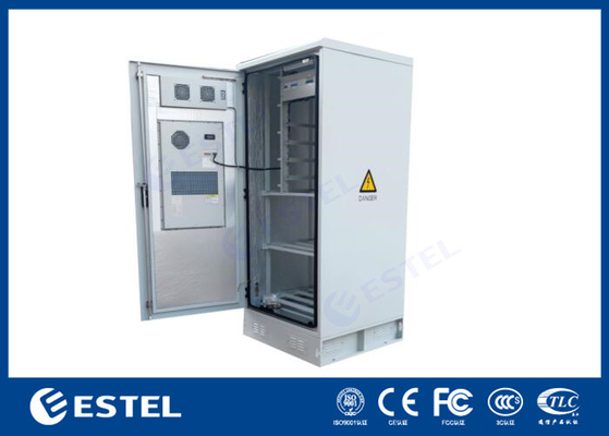 Gabinete externo 20U de las telecomunicaciones ISO9001 gabinete de batería al aire libre de la prenda impermeable del estante de 19 pulgadas