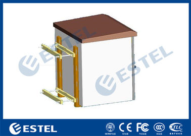 Recinto al aire libre de la pequeña caja del metal para el enfriamiento de un sólo recinto de la fan del soporte de poste