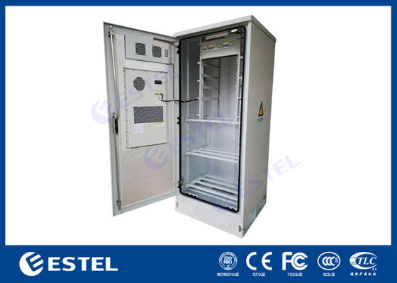 Polvo de acero integrado que cubre los gabinetes al aire libre de las telecomunicaciones con el enfriamiento del aire acondicionado