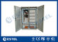 Gabinete al aire libre de aluminio anticorrosivo de las telecomunicaciones de dos bahías recintos de estante de 19 pulgadas