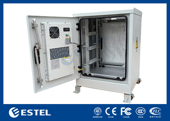 14U IP55 Cabinet de telecomunicaciones de acero al aire libre Control de temperatura aislado