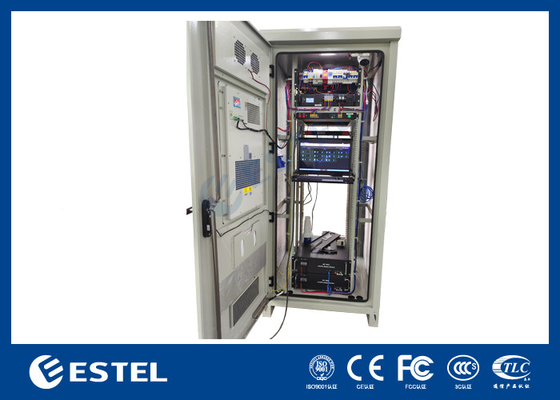 IP55 Gabinete de equipos de telecomunicaciones al aire libre galvanizado con sistema rectificador 200A
