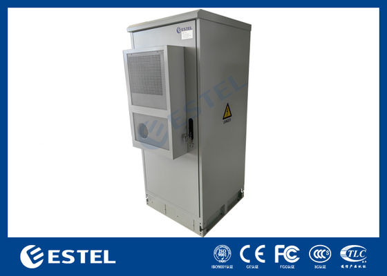 Gabinete de telecomunicaciones exterior de chapa galvanizada con batería ATS y cámara para sistema de alimentación de telecomunicaciones