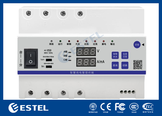 Terminal inteligente de gestión eléctrica trifásica de 80A para sistemas de energía de telecomunicaciones con control en la nube