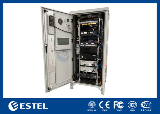 40U estándar 19 pulgadas de recinto exterior gabinete de energía híbrida con energía solar y sistema de energía