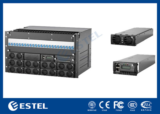 Sistema de suministro de energía de respaldo DC48V 450A 19 pulgadas 6U Rectificador de energía estándar gabinete de telecomunicaciones
