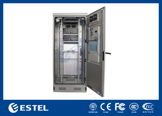 40U IP55 Acero galvanizado gabinete exterior inteligente con aire acondicionado de 1500W