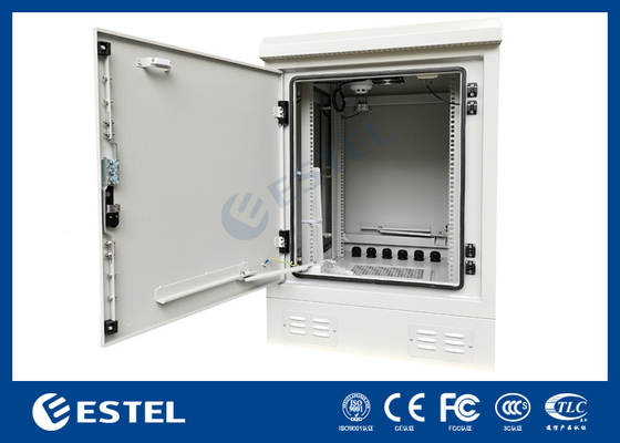 17U gabinete de servidor al aire libre con 19 pulgadas de soporte y DC48V ventilador para enfriamiento