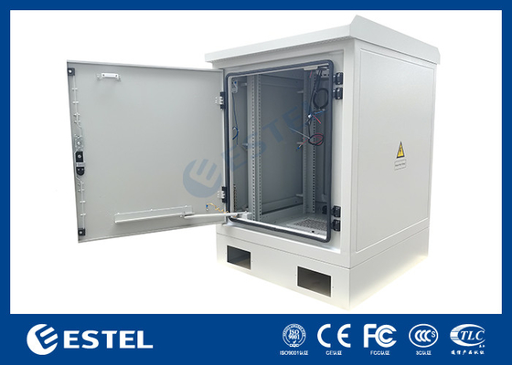 17U gabinete de servidor al aire libre con 19 pulgadas de soporte y DC48V ventilador para enfriamiento