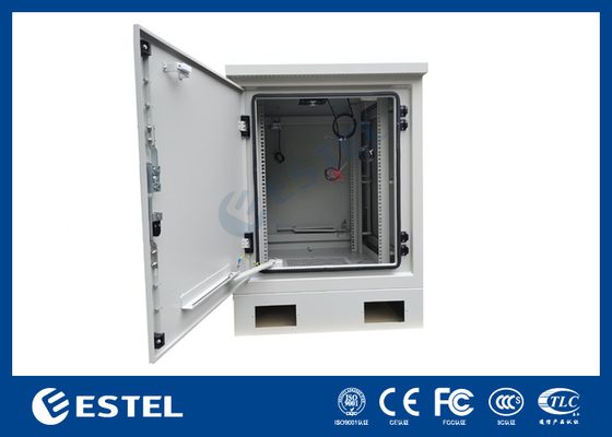 17U gabinete de servidor al aire libre con 19 pulgadas de soporte y DC48V ventilador para enfriamiento