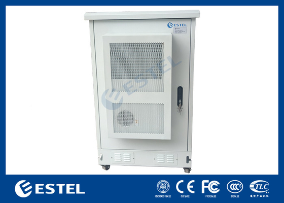 ET8080130A-22U gabinete de telecomunicaciones al aire libre con aire acondicionado de refrigeración y cuatro ruedas
