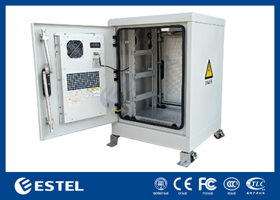 14U IP55 Cabinet de telecomunicaciones de acero al aire libre Control de temperatura aislado