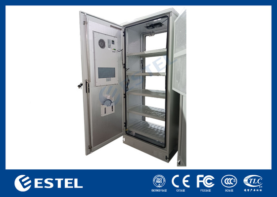 40U gabinete de baterías al aire libre IP55 fácil de ensamblar gabinete con refrigeración