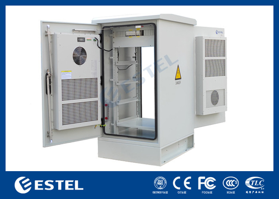 22U Exterior de telecomunicaciones Recinto de electrónica resistente a la intemperie gabinete de distribución de energía personalizado