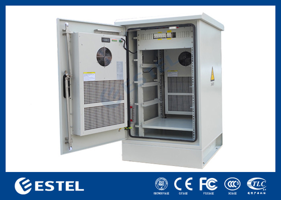 22U Exterior de telecomunicaciones Recinto de electrónica resistente a la intemperie gabinete de distribución de energía personalizado