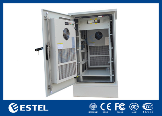 22U Exterior de telecomunicaciones Recinto de electrónica resistente a la intemperie gabinete de distribución de energía personalizado
