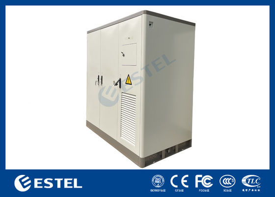 Gabinete de telecomunicaciones de 3 bahías con sistema de refrigeración por aire acondicionado de acero galvanizado de doble capa