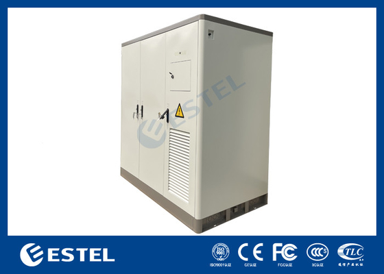 3 Bay Telecom Cabinet Acero galvanizado de doble capa con sistema de enfriamiento de aire acondicionado aislante
