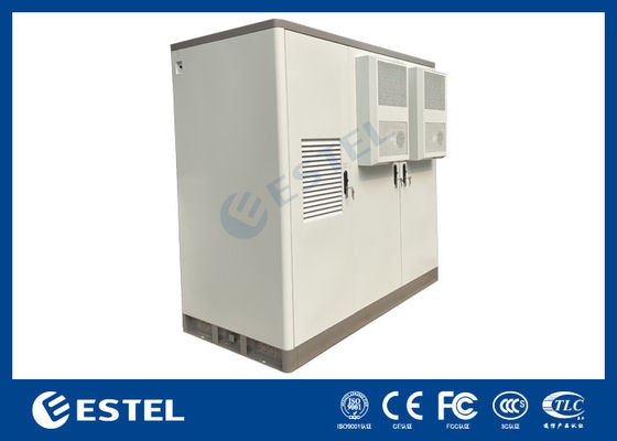 Gabinete de telecomunicaciones de 3 bahías con sistema de refrigeración por aire acondicionado de acero galvanizado de doble capa