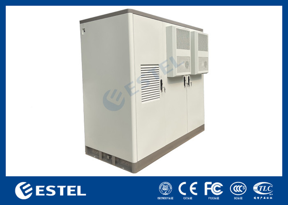 3 Bay Telecom Cabinet Acero galvanizado de doble capa con sistema de enfriamiento de aire acondicionado aislante