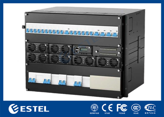 3 Bay Telecom Cabinet Acero galvanizado de doble capa con sistema de enfriamiento de aire acondicionado aislante