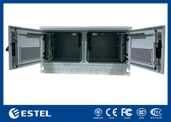 Dos compartimientos resistentes a la intemperie gabinete al aire libre para equipos de telecomunicaciones con alto rendimiento anticorrosión y protección IP55