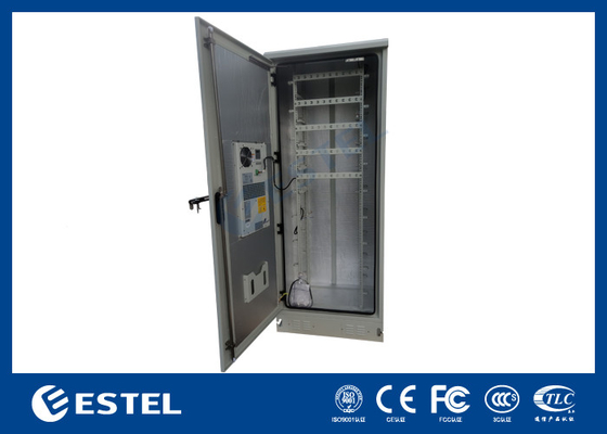 40U gabinete de telecomunicaciones al aire libre con aire acondicionado refrigeración tornillos de acero inoxidable y tuercas para una mayor resistencia a la corrosión