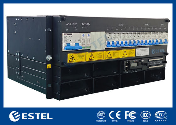 ESTEL 5U Sistema de energía incorporado para el gabinete de telecomunicaciones al aire libre, Sistema de rectificador de diseño compacto para telecomunicaciones
