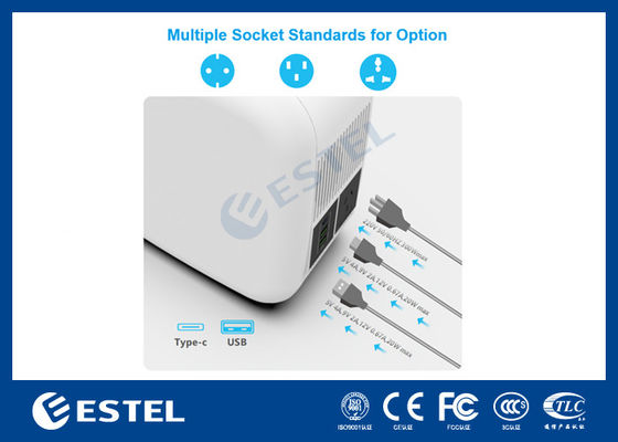 ESTEL eCandle 1KWH Estación de Energía Portátil Batería LiFePO4 Carga Solar Salida 300W UPS de Respaldo