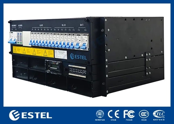 Gabinete de telecomunicaciones exterior de chapa galvanizada con sistema de alimentación de telecomunicaciones de 9kW 150A para rectificadores de suministro de energía de CC para equipos de telecomunicaciones