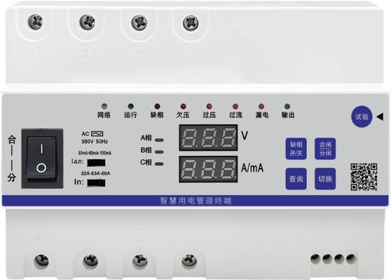 Terminal inteligente de gestión eléctrica trifásica de 80A con control en la nube