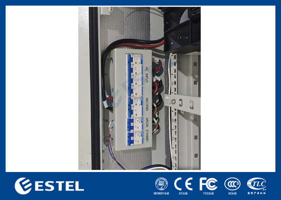 Rectificador de energía 32U Gabinete de telecomunicaciones al aire libre con sistema de energía de telecomunicaciones de 18 kW y unidad de monitoreo ambiental