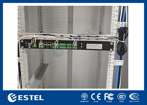 Rectificador de energía 32U Gabinete de telecomunicaciones al aire libre con sistema de energía de telecomunicaciones de 18 kW y unidad de monitoreo ambiental