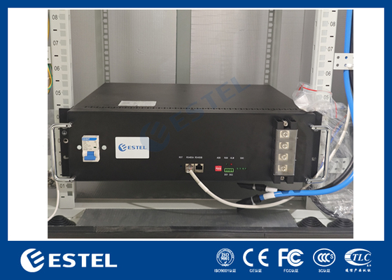 Rectificador de energía 32U Gabinete de telecomunicaciones al aire libre con sistema de energía de telecomunicaciones de 18 kW y unidad de monitoreo ambiental