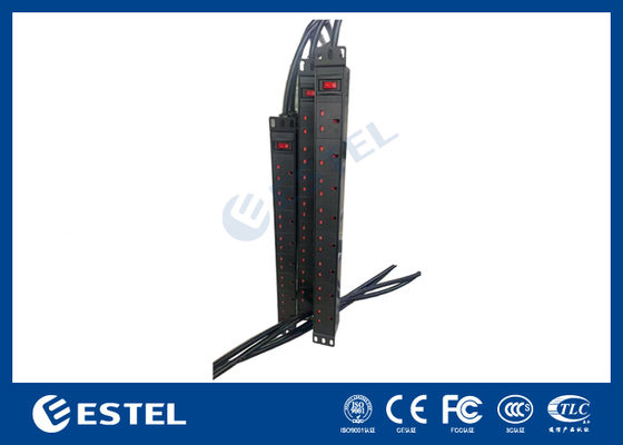 1U 19 pulgadas de montaje en bastidor de distribución de energía de grado industrial PDU para servidores y equipos de red