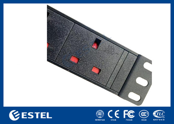 1U 19 pulgadas de montaje en bastidor de distribución de energía de grado industrial PDU para servidores y equipos de red