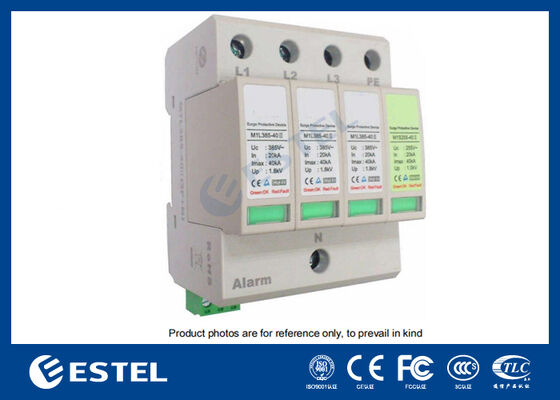 M1L385-40 II Dispositivo de Protección contra Sobretensiones (SPD) para Distribución de Energía - Corriente de sobretensión de 40kA, 230V/400VAC, Puerto de alarma remoto, Instalación en carril DIN, IP20, Protección Clase C