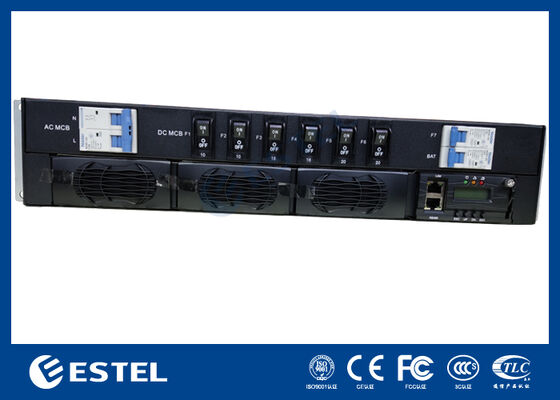 Sistema de alimentación de telecomunicaciones modular de corriente continua con gestión remota SNMP / basada en la web