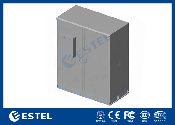 Gabinete eléctrico exterior IP65 de 42U con doble compartimento, construcción de acero inoxidable SUS316