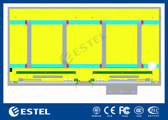Gabinete eléctrico exterior IP65 de 42U con doble compartimento, construcción de acero inoxidable SUS316