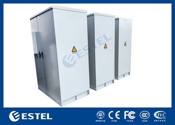Gabinete eléctrico exterior IP65 de 42U con doble compartimento, construcción de acero inoxidable SUS316