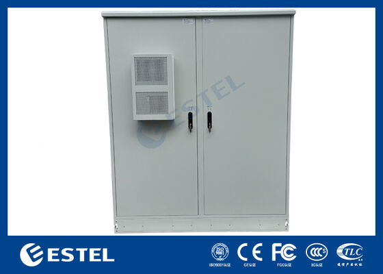 Gabinete eléctrico exterior IP65 de 42U con doble compartimento, construcción de acero inoxidable SUS316