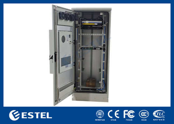 Cabinet de energía inteligente de telecomunicaciones al aire libre 40U con enfriamiento por aire acondicionado