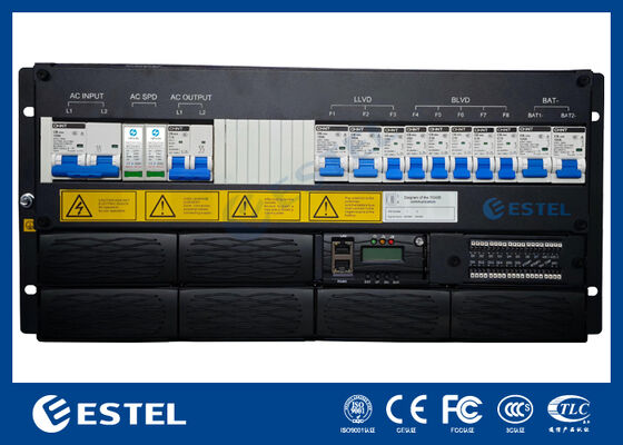 Sistema rectificador modular de telecomunicaciones actualizable de 18 kw con distribución de energía CA y CC