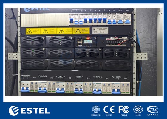 96% de alta eficiencia 12U 16kw Sistema de rectificador de potencia híbrido Comunicación RS485