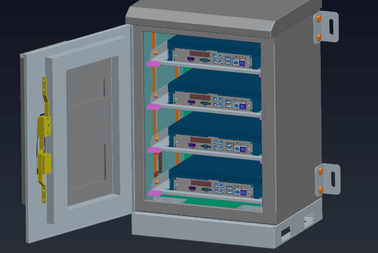 Gabinete de montaje en pared para exteriores con recubrimiento de polvo anticorrosión equipado con cerradura de gabinete y cerradura antirrobo de tres puntos