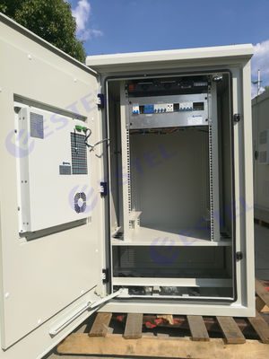 Aire acondicionado de DC que refresca la fuente de alimentación del recinto del soporte de poste con 21U estante de 19 pulgadas