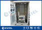 Sistema de enfriamiento al aire libre del cambiador de calor del gabinete de las telecomunicaciones IP55 9&quot; fans de DC 48V del estante