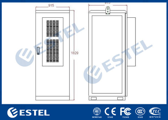 gabinete al aire libre del estante del cambiador de calor 800W 30U IP55