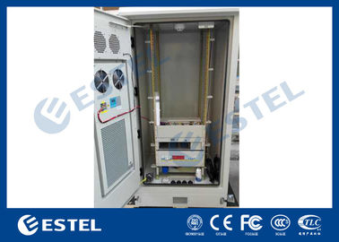 Gabinete al aire libre de las telecomunicaciones del metal, gabinete del recinto de la red con el cambiador de calor/PDU